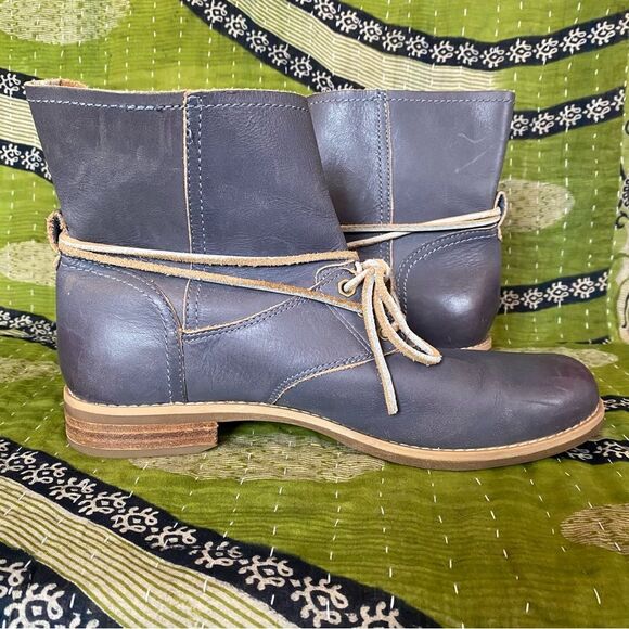 Timberland Blue EarthKeepers Savin Hill Lace Leather Ankle Boots Size 9 - Picture 8 of 15